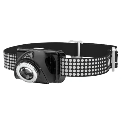 Image of Ledlenser SEO7R Rechargeable LED Head Torch, Super Bright 220 Lumens Headlamp, Dual Power AAA Battery Option, Camping Headlight, Running Hiking Equipment, Up to 20 Hours Run Time Black