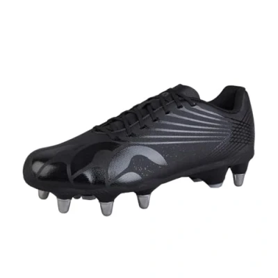Image of Canterbury Unisex Stamped Grndbrk Team Boots, Black/Silver Metallic, 6.5 UK