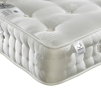 Image of Orthopaedic 1400 Pocket Sprung, Happy Beds Signature Silver Medium Tension Mattress with Natural Fillings 4ft6 Double (135 x 190 cm)