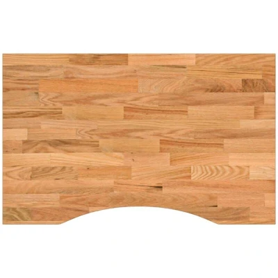Image of vidaXL solid oak desk/table top light brown rectangular 80x50x2.5 cm home/office/workspaces natural and durable