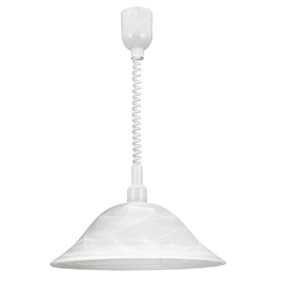 Image of Eglo Single Hanging Light Rise/Fall 380 White &#039;Alessandra&#039;