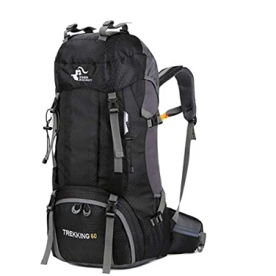 Image of 60L Waterproof Ultra Lightweight Packable Climbing Fishing Traveling Backpack Hiking Daypack,Backpack,Handy Foldable Camping Outdoor Bag with a Rain Cover (Black)