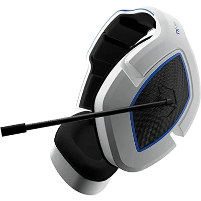 Image of Gioteck TX 50 Wired Stereo Gaming Headset (PS5) (White/Blue) (4/16)