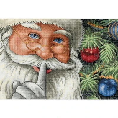 Image of DIMENSIONS Santa&#039;s Secret, Cotton, Multi Colored,18 x 13 cm