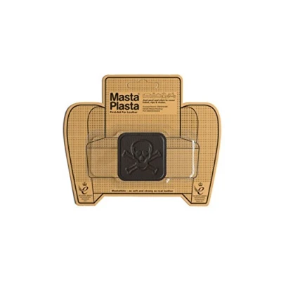 Image of MastaPlasta Self Adhesive Premium Leather Repair Patch Dark Brown Pirate 5cm x (2in 2in). First Aid for Sofas, Car Seats, Handbags, Jackets