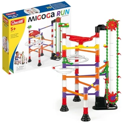 Image of Quercetti 6576 Migoga Marble Run Elevator STEM Educational Learning Toy, Multi Color