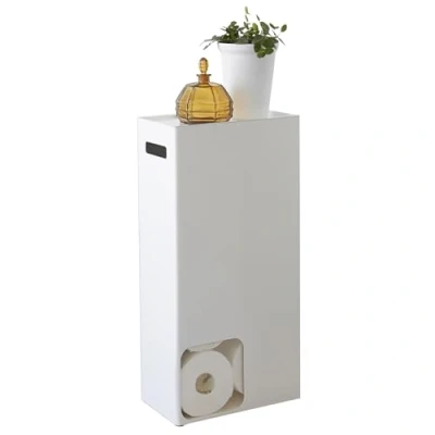 Image of Yamazaki Toilet Paper Holder, Alloy Steel, White, One Size