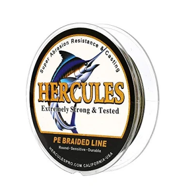 Image of Hercules Super Cast 100M 109 Yards Braided Fishing Line 150 LB Test for Saltwater Freshwater PE Braid Fish Lines Superline 8 Strands Camo, 150LB (68KG), 0.62MM
