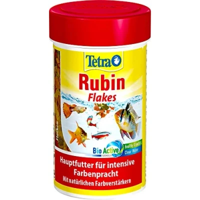 Image of TetraRubin Staple Feed (for Ornamental Fish, with Natural Colour Intensifiers, plus Probiotics for Improved Bodily Functions and Conversion), Various Sizes