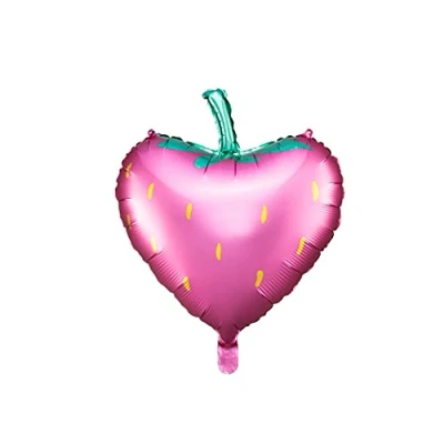 Image of 17&quot; Strawberry Foil Party Balloon, Childrens Balloon Gift, Novelty Fun Decoration Helium or Air