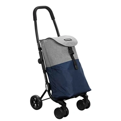 Image of Playmarket Shopping Cart, Aluminium, Blue and Grey, 43 litros