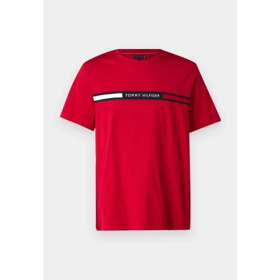 Image of Tommy Hilfiger Insert TEE Basic Tshirt, Men&#039;s, Size: XS, Medium red