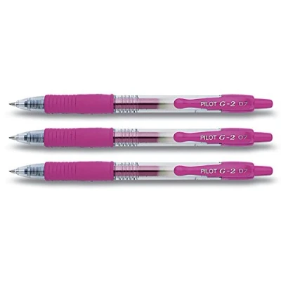 Image of Pilot G2 Retractable Gel Pens, Pink, 3 Stifte