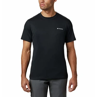 Image of Columbia Men&#039;s Zero Rules Technical Short Sleeve Top, Black 010, S UK