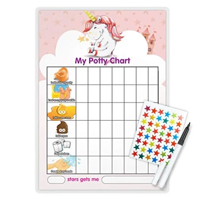 Image of UNICORN Reward Potty Toilet Training Chart UNI4T (including FREE Star Stickers and Pen)