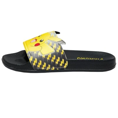 Image of Pokemon Boys Sliders Pikachu Beach Kids Summer Sandals Black Size 2