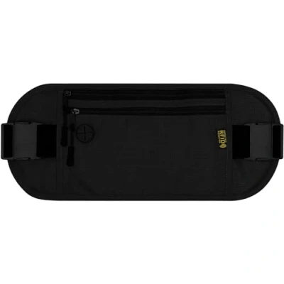 Image of SUNDEE Travel Money Belt Bag with Adjustable Strap, RFID Security Hidden Waist Pouch for Men and Women, Wallet Cards Passports Phone Black