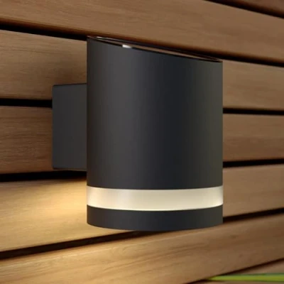 Image of SolarCentre® Truro Anthracite Grey Solar Powered Downlight Dusk Till Dawn Wireless LED Outdoor Wall Light