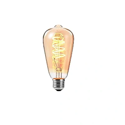 Image of ZRJIA Pack of 1 E27 Edison Vintage LED Bulb 4W ST64 400LM Warm White 2200K Antique Filament Ideal for Nostalgia and Retro Lighting