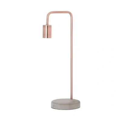 Image of Hill 1975 Copper Industrial Lamp with Stone Base, METAL, Mixed, 0 x 16.5 47cm