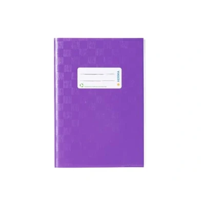 Image of HERMA Exercise Book Cover A5, with Inscription Label, Made of wipeable and Sturdy Plastic, Slip on Jackets for School, Purple