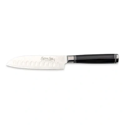 Image of Katana Saya 12cm Santoku Knife, 67 Layer VG 10 Damascus Stainless Steel, Pakkawood Handle KSW 01 Silver