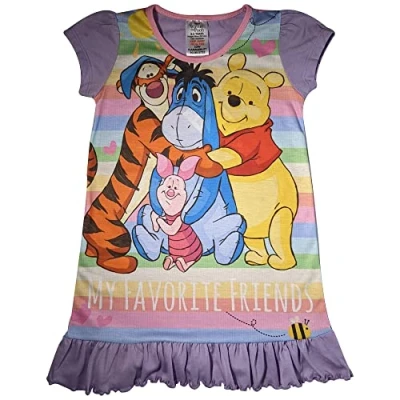 Image of Girls Winnie The Pooh Nightdress Sizes 2 to 6 Years 4 5 (104 110 cm) Lilac