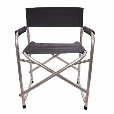 Image of Black Folding Aluminium Directors Chair By Redwood