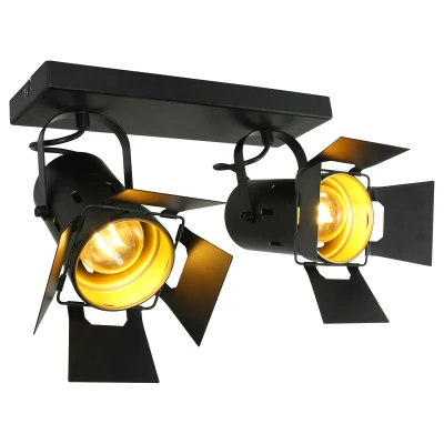 Image of Square Twin Spotlight Black Matt