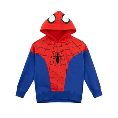 Image of Marvel Boys Spiderman Hoodie Dress Up Hoodies Clothes For Kids Red 4 5 Years