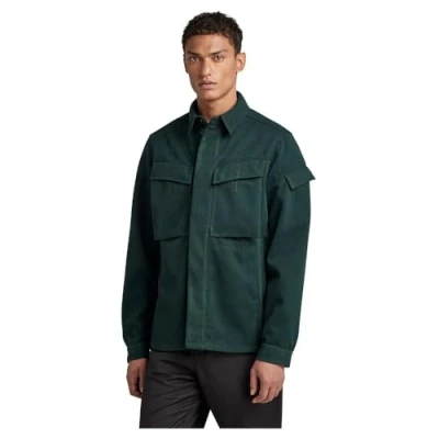 Image of G STAR RAW Men&#039;s Unisex Mysterious Overshirt, Green (laub D21982 D200 4287), XS