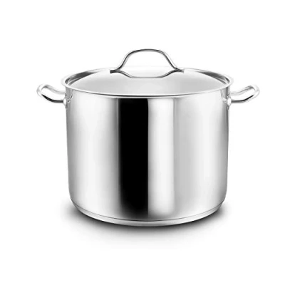 Image of Kopf Gigantos Large Cooking Pot with Lid, Stainless Steel, Diameter 26 cm, Height 19 9.5 Litre
