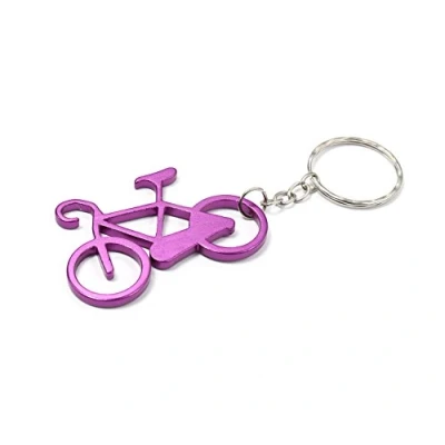 Image of Komonee Bike Purple Metal Key Chain Bicycle Keyring Trail Keychain Mountain Fixie