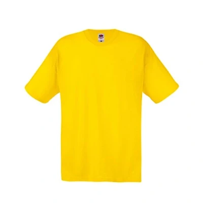 Image of Fruit of the Loom Mens Screen Stars Original Full Cut Short Sleeve T Shirt (M) (Yellow)