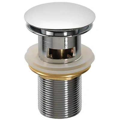 Image of Pura CB100 Chrome Slotted Basin Waste with Press Top Clicker Plug WST4011