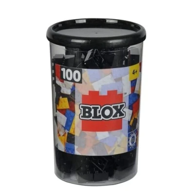 Image of Simba 104118916 &quot;Blox 8 Stud Black Building Blocks Set (100 Piece)