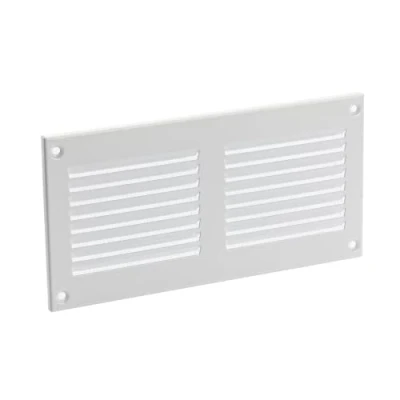 Image of 200x100mm / 8x4&quot; inch White Metal Air Vent Grille Cover with Insect Mesh Ventilation
