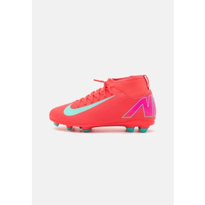 Image of Nike Performance JR 10 CLUB FG/MG Unisex Moulded stud football boots for kids, Size: 13.5K, Ember glow/aurora green Textile/synthetics