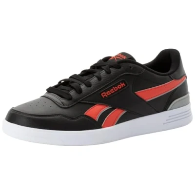Image of Reebok Unisex Court Advance Clip Sneaker, CBLACK/DYNRED/PUGRY4, 9 UK