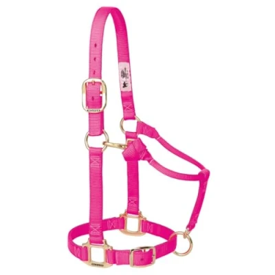 Image of Weaver Leather Original Adjustable Nylon Horse Halter, Weanling/Pony, Diva Pink