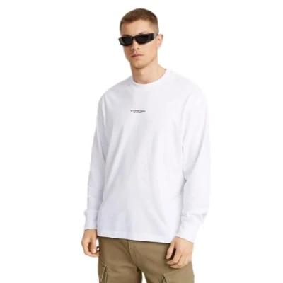 Image of G STAR Center BOXY Long sleeved top, Men&#039;s, Size: Large, White