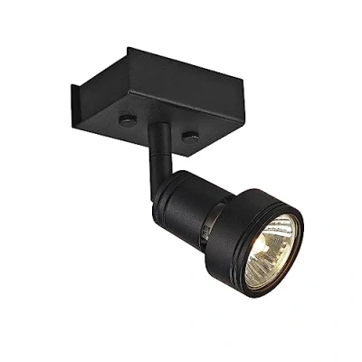 Image of SLV Puri 1 / Internal Illumination, Surface, Wall Mounted Light, Ceiling Spotlight GU10 50W Black, Aluminium, 50 W