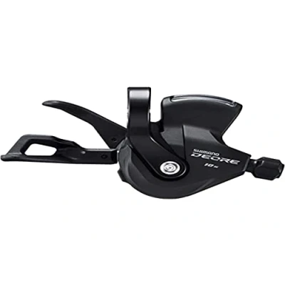 Image of SHIMANO Deore SL M4100 Shift Lever, 10 Speed, with Display, Band on, Right Hand, ISLM4100RAP, Black