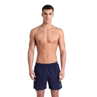 Image of Arena Men&#039;s Fundamentals R Beach Boxer Navy Turquoise