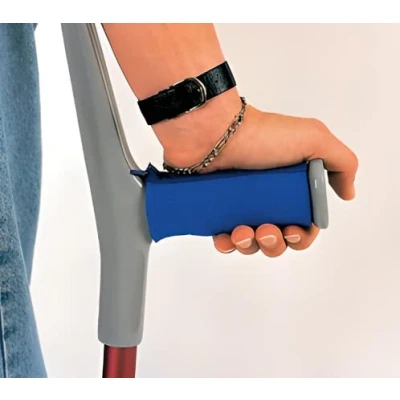 Image of Lifeswonderful Pair of Blue Padded Neoprene Crutch Handle Grip Covers for Comfort