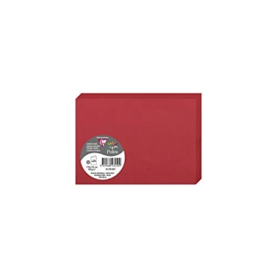 Image of Clairefontaine Ref 2325C Pollen Folded Card (Pack of 25 Sheets) 110 x 155mm Sized, 210gsm Card, Inkjet &amp; Laser Printer Compatible, Acid Free Intensive Red