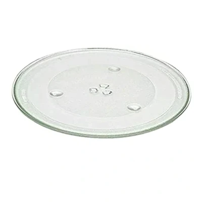 Image of quailitas Microwave Plate 315 mm Turntable Glass Tray w/ 3 Fixtures, Scratch Resistant