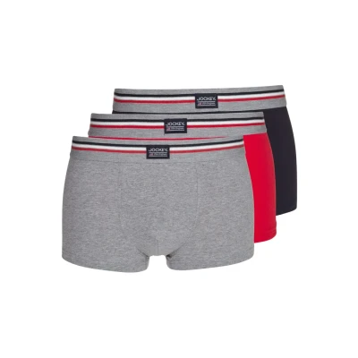 Image of Jockey® Cotton Stretch Short Trunk 3 Pack, Grey Melange, S