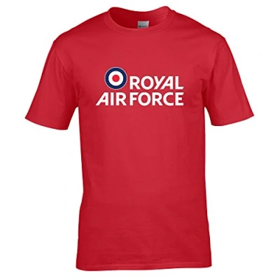 Image of Royal Air Force Logo Mens T Shirt (Red, Small)