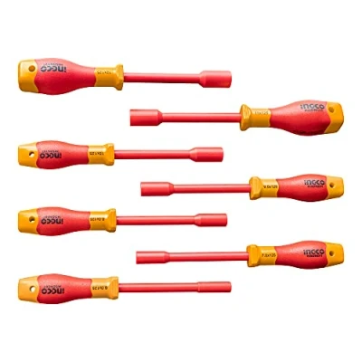 Image of INGCO 7Pcs Insulated Nut Screwdriver Set VDE Driver Spinner Socket HKISD0701